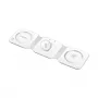LOGILINK PA0344 Magnetinis belaidis 3-in-1 įkroviklis Apple įrenginiams, baltas, sulankstomas, MagSafe, 15W