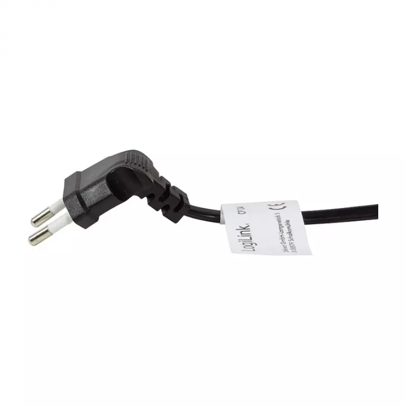 LogiLink maitinimo laidas Europlug CEE 7/16 – IEC C7, 0,75 m, juodas