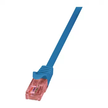 LogiLink PrimeLine Cat.6 U/UTP Patch Laidas, RJ45, Grynas Varis, 0,5 m, Mėlynas