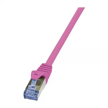 LogiLink PrimeLine Cat.6A S/FTP pataisos kabelis, RJ45, 1.5 m, rožinis, 10 Gbps, LSZH