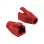 LogiLink Professional modulinis RJ45 kištukas kabelio apsauga 8 mm raudonas – 50 vienetų
