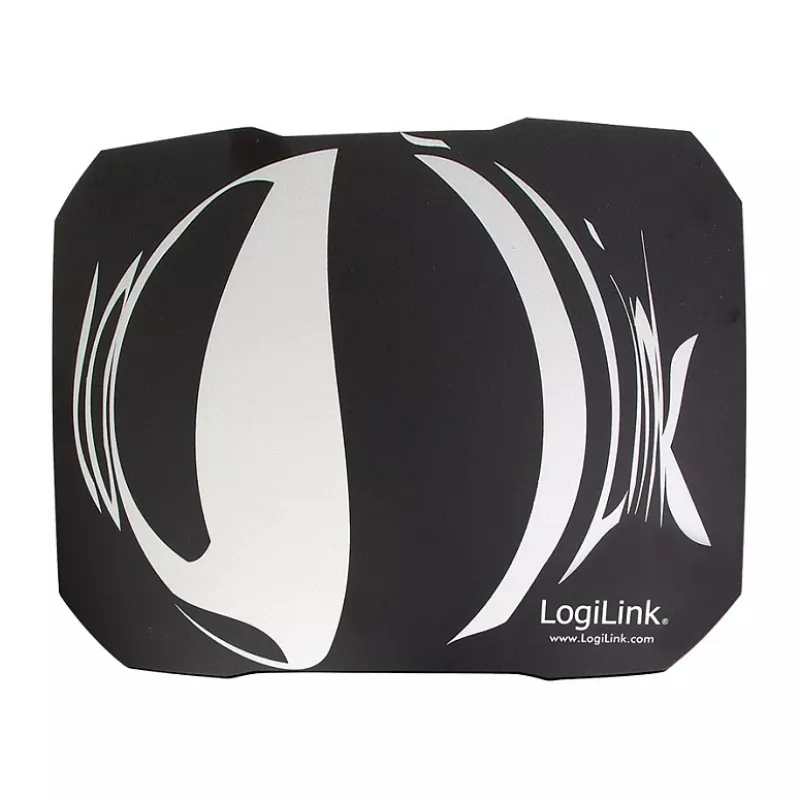LogiLink Q1 Mate Gaming Mouse Pad XL – mikroaustinio audinio paviršius, neslystanti guminė bazė, susiūti kraštai, juodas stalo kilimėlis