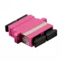 LogiLink SC Duplex OM4 Multimode Fiber Optic Adapter su flanšu, violetinis