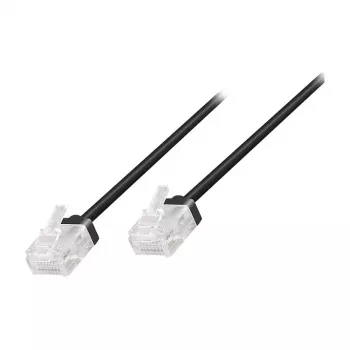 LogiLink Slim High-Flex Cat.6A U/UTP Patch Laidas, 0,15 m, juodas