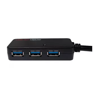 LOGILINK UA0262 USB 3.0 aktyvus ilginimo kabelis, USB-A kištukas į 4x USB-A lizdus, 10 m, juodas