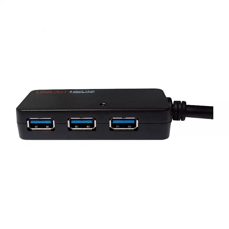 LOGILINK UA0262 USB 3.0 aktyvus ilginimo kabelis, USB-A kištukas į 4x USB-A lizdus, 10 m, juodas