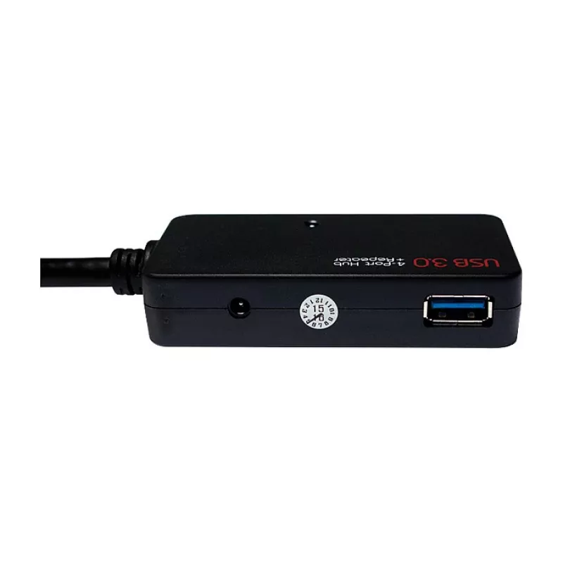 LOGILINK UA0262 USB 3.0 aktyvus ilginimo kabelis, USB-A kištukas į 4x USB-A lizdus, 10 m, juodas