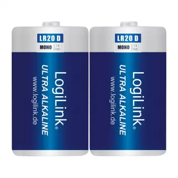 LogiLink Ultra Power šarminė D baterija LR20, 2 vnt. lizdinėje pakuotėje