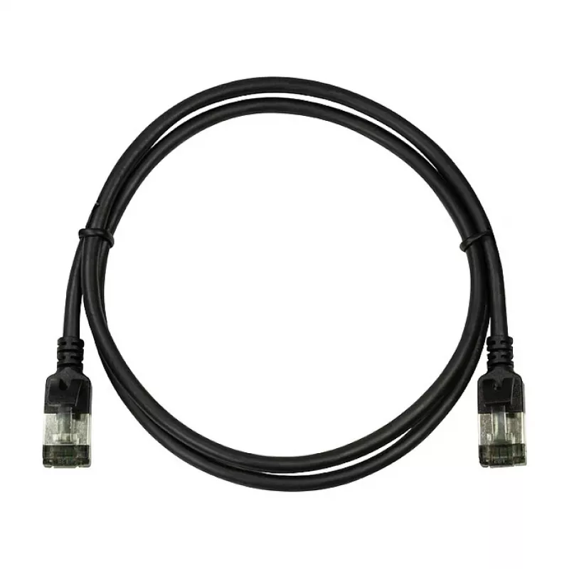 LogiLink Ultraflex SlimLine Cat6a S/FTP pataisos kabelis, 2m, juodas (CQ9053S)