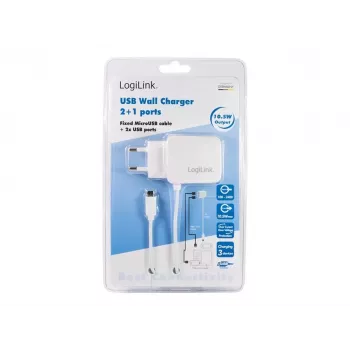 LogiLink Universal Wall USB Charger - maitinimo blokas - 2.1 A - 2 USB išėjimai