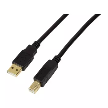 LogiLink USB 2.0 Aktyvus ilginamasis kabelis, USB-A kištukas į USB-B kištuką, 20 m, su signalo stiprintuvu, Juodas