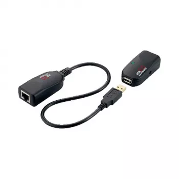 LOGILINK USB 2.0 Cat.5 ilgintuvas, 50 m, pigtail, juodas