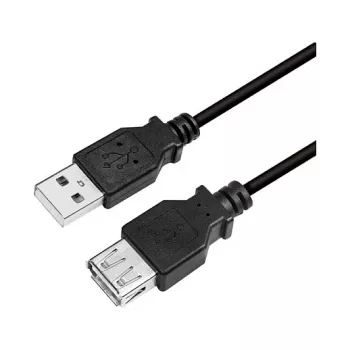 LogiLink CU0011B USB 2.0 prailginimo laidas, USB-A kištukas į USB-A lizdą, juodas, 3 m