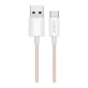 LogiLink USB 2.0 Type-C laidas, A/M į C/M, 480 Mbps, 60W, nailoninis, rožinis, 0,5 m