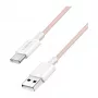 LogiLink USB 2.0 Type-C laidas, A/M į C/M, 480 Mbps, 60W, nailoninis, rožinis, 0,5 m
