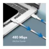 LogiLink USB 2.0 Type-C į Type-C laidas, 1m, 60W Power Delivery, nailoninis pynimas, rožinis