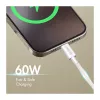 LogiLink USB 2.0 Type-C į Type-C laidas, 1m, 60W Power Delivery, nailoninis pynimas, rožinis