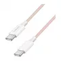 LogiLink USB 2.0 Type-C į Type-C laidas, 1m, 60W Power Delivery, nailoninis pynimas, rožinis
