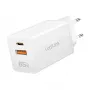 Logilink USB-A/C įkroviklis 65 W GaN, 1x USB-A (QC), 1x USB-C (PD), baltas