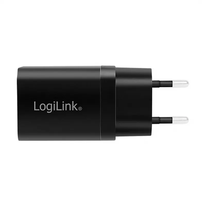 Logilink USB-A/C įkrovimo rinkinys, 15 W, 1x USB-A, 1x USB-C, juodos spalvos