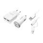 Logilink USB-A įkrovimo rinkinys, 10,5 W / 10 W, 2 prievadai, 2x USB-A, baltas