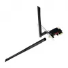 LogiLink WL0248 PCI-Express Wi-Fi 6E AX5400 Tri-Band kortelė su Bluetooth 5.2, 2.4/5/6 GHz, 2x nuimamos 5 dBi antenos, Intel AX210, WPA3, Windows 10/11 ir Linux