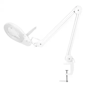 LogiLink WZ0058 LED padidinimo lempa su tikru stiklo lęšiu 127 mm 5 dioptrijų balta