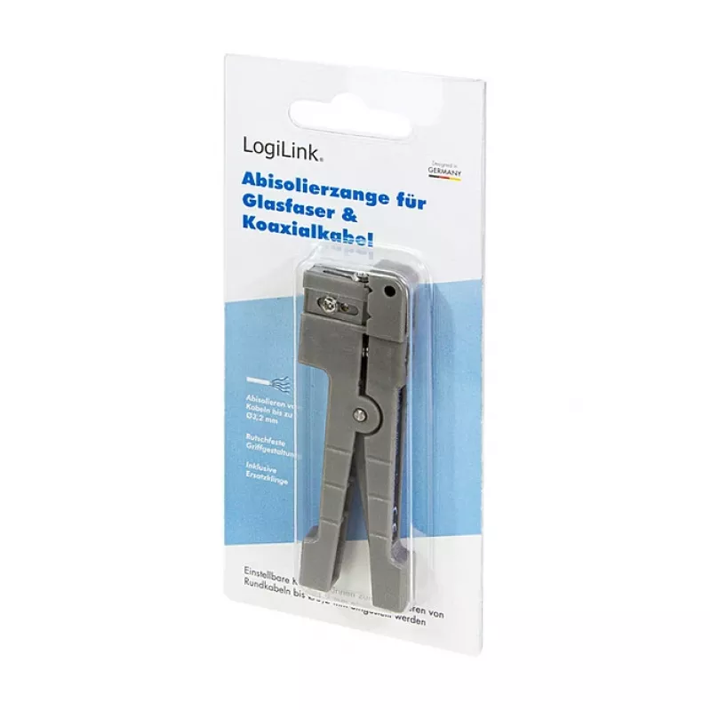 LOGILINK WZ0063 Universalus kabelių nuėmimo įrankis šviesolaidžiams, koaksialiniams ir variniams kabeliams iki 3,2 mm