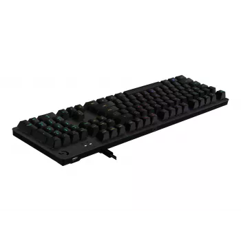 Logitech G512 Carbon mechaninė žaidimų klaviatūra - GX Brown Tactile, LIGHTSYNC RGB, USB jungtis, aviacinio aliuminio korpusas, pilno dydžio