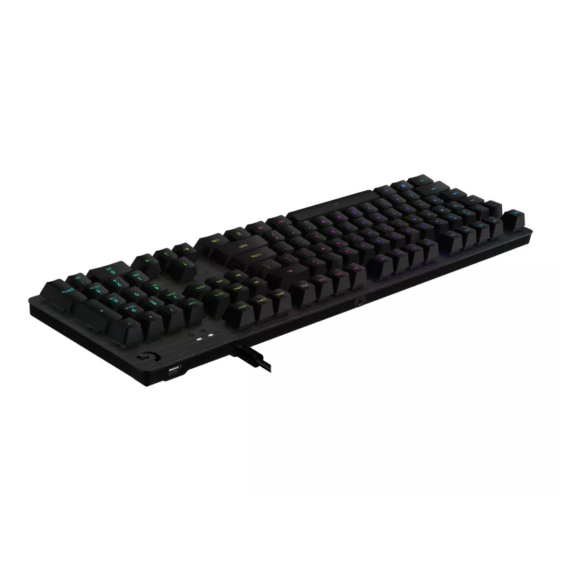 Logitech G512 Carbon mechaninė žaidimų klaviatūra - GX Brown Tactile, LIGHTSYNC RGB, USB jungtis, aviacinio aliuminio korpusas, pilno dydžio