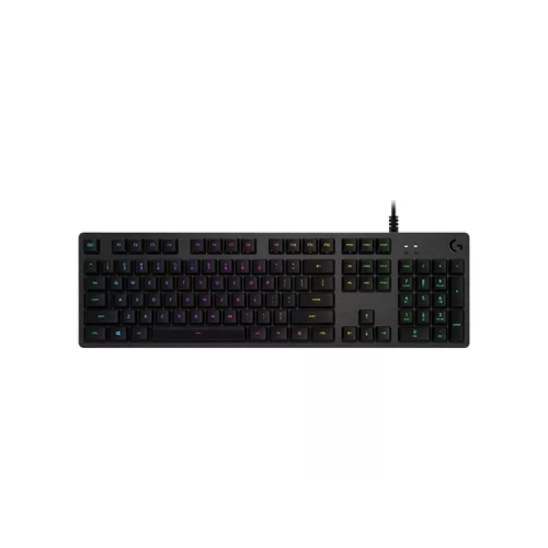 Logitech G512 Carbon mechaninė žaidimų klaviatūra - GX Brown Tactile, LIGHTSYNC RGB, USB jungtis, aviacinio aliuminio korpusas, pilno dydžio