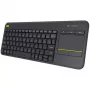 Logitech K400 Plus belaidė klaviatūra su jutikliniu kilimėliu - juoda