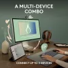Logitech Pebble 2 Combo Tonal Graphite belaidis klaviatūros ir pelės rinkinys, AZERTY prancūziška klaviatūra, Bluetooth ir Logi Bolt USB imtuvas, tylūs paspaudimai, keli įrenginiai, perdirbtas plastikas