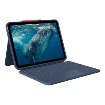 Logitech Rugged Combo 4c Touch Classic Blue (CH) klaviatūros dėklas su jutikliniu kilimėliu iPad 7/8/9