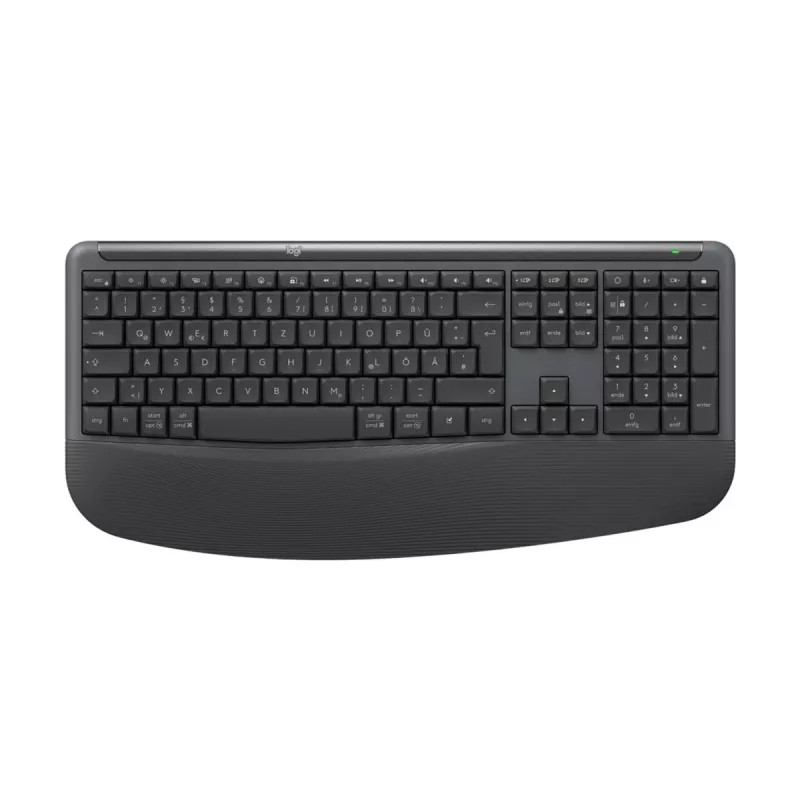 Logitech Signature Comfort Plus Combo MK880 for Business - belaidė klaviatūros ir pelės rinkinys, pilno dydžio, su LED akumuliatoriaus indikatoriumi, belaidis ryšys, USB-C, Bluetooth LE, QWERTZ, vokiškas išdėstymas, grafitas