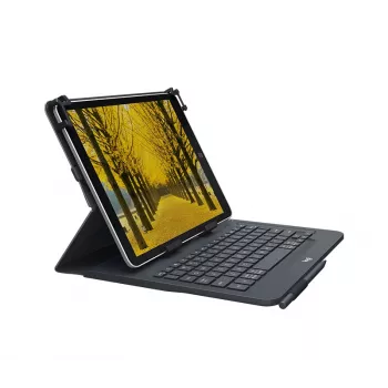 Logitech Universal klaviatūra ir dėklas planšetei 9–10 colių, Bluetooth 3.0, QWERTZ šveicariškas vokiškas išdėstymas, Graphite