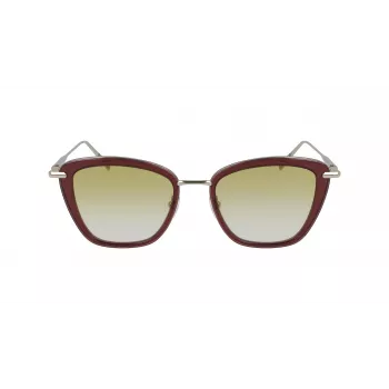 Longchamp LO638S-611 Moteriški katės akies akiniai nuo saulės, Havana rėmelis, rudi gradientiniai lęšiai, 52mm