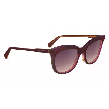 Longchamp LO738S Moteriški akiniai nuo saulės – Havana acetato rėmelis, rudas gradientinis lęšis, UV400, 53/18/140 mm