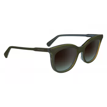LONGCHAMP LO738S5318310 Moteriški drugelio formos akiniai nuo saulės Havana Brown 53mm