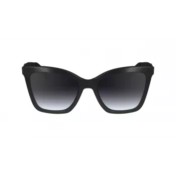 LONGCHAMP LO742S-001 Moteriški Akiniai nuo Saulės – Juodas Rėmas, Gradientiniai Pilki Lęšiai, 54 mm