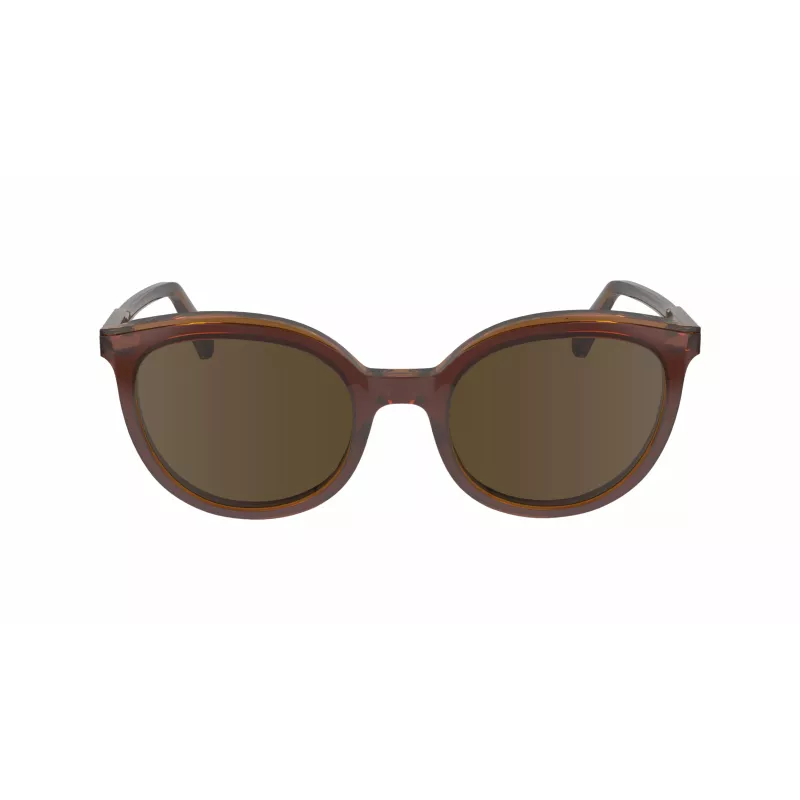 Longchamp moteriški drugelio formos akiniai nuo saulės LO739S5020206 rudos spalvos acetatinis rėmelis, rudi gradientiniai lęšiai 50/20/140 mm