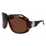 Longchamp moteriški akiniai nuo saulės LO736S-230 – Havana rėmas su rudais gradientiniais lęšiais, 67/11/125 mm