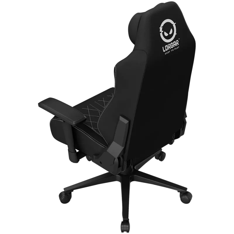 LORGAR CHA41 Ergonomic Gaming Chair Advanced, Premium Anti-Stain Fabric, Black/White
