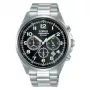 Lorus Vyriškas Kvarcinis Chronografinis Laikrodis RT303KX9 – 43mm Nerūdijantis Plienas, Juodas Ciferblatas