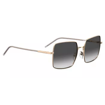 LOVE MOSCHINO Moteriški Akiniai nuo Saulės MOL022S0009O Juodi Pilki 56mm