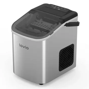 Lovio LVIM001SL Crystal Ice Home Ice Maker – 12 kg/24h, 2,2 l talpa, sidabrinis/juodas