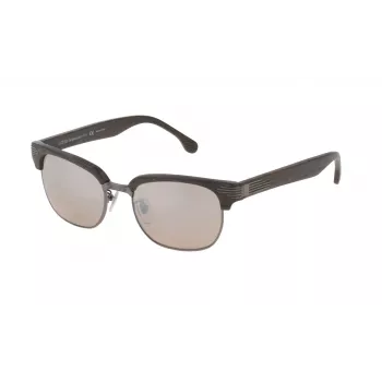 LOZZA SL2253M52568X Unisex akiniai nuo saulės – Havana acetato rėmelis, žali polikarbonato lęšiai, UV400 apsauga, 52 mm