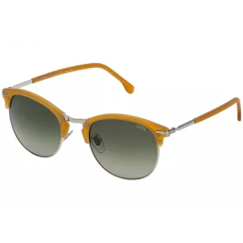 LOZZA SL2293M-579V Vyriški kvadratiniai akiniai nuo saulės Havana acetato rėmelis žali polikarbonato lęšiai 52mm