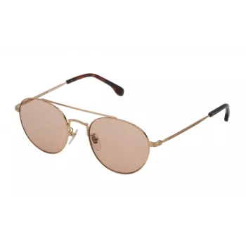 LOZZA SL2313M530349 Vyriški kvadratiniai akiniai nuo saulės Havana acetato rėmeliu, rudi polikarbonatiniai lęšiai, 53 mm