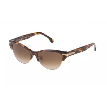 LOZZA Moteriški „Cat Eye“ akiniai nuo saulės SL4071M5309AJ - Havana acetatinis rėmelis, pilki gradientiniai lęšiai, UV400 apsauga